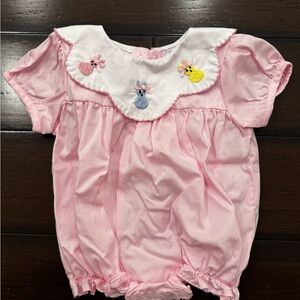 Infant Easter Smocked Bubble Romper